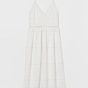 H&M white lace embroidered dress